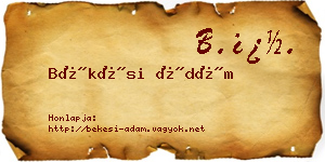 Békési Ádám névjegykártya
