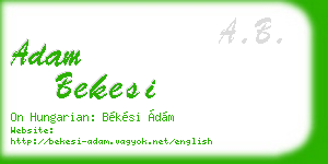 adam bekesi business card
