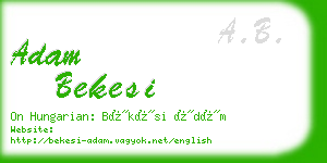 adam bekesi business card